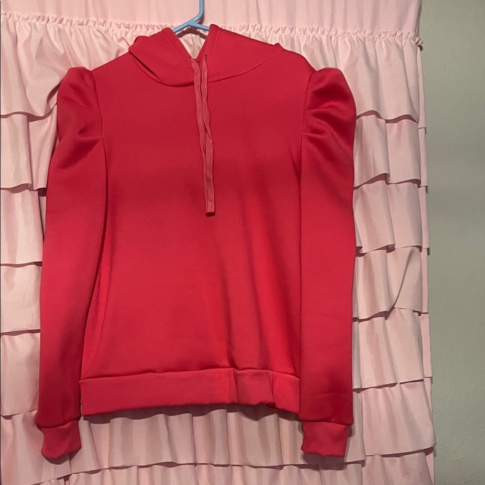 Women's Red Puff Sleeve Top